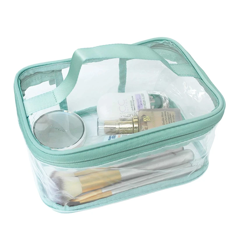 Bolsa de cosméticos de viaje transparente impermeable